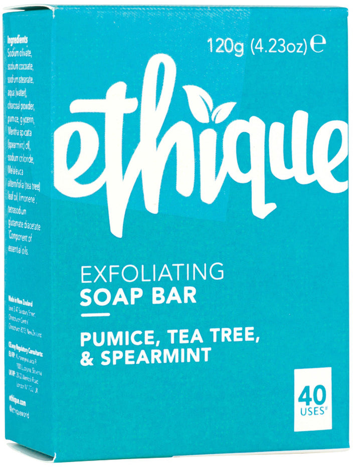Ethique Bar Soap Exfoliating Pumice, Tea Tree & Spearmint 120g