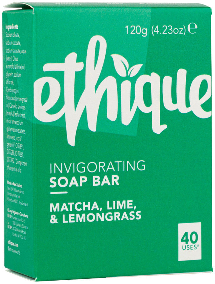 Ethique Bar Soap Invigorating Matcha, Lime & Lemongrass 120g