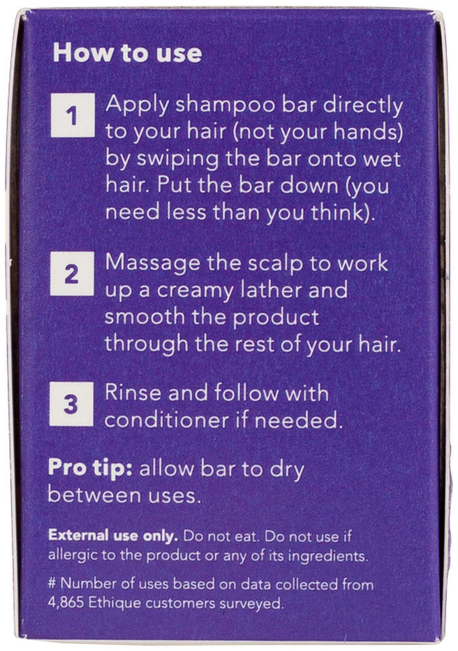 Ethique Bar Shampoo Brightening Purple Tone It Down (Neutralises Brassy Tones) 110g