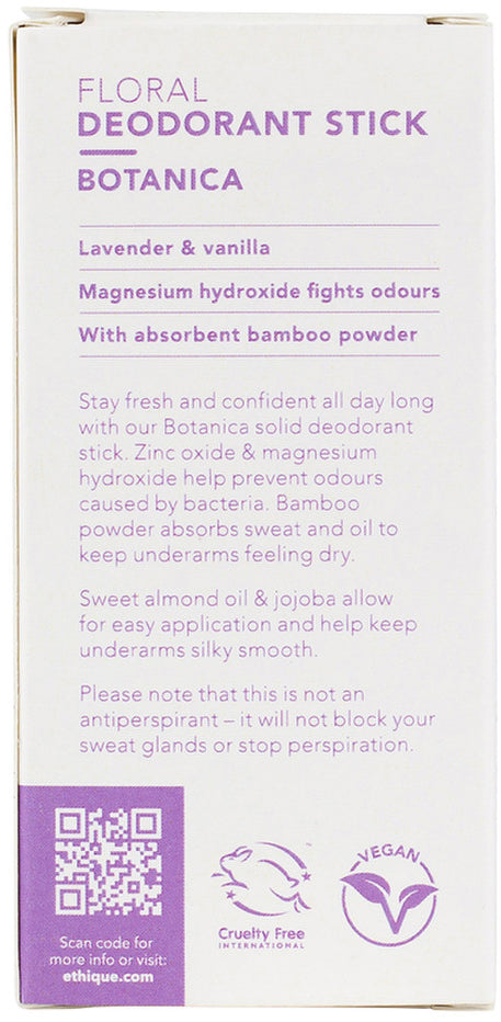 Ethique Deodorant Stick Floral Botanica Lavender & Vanilla 70g