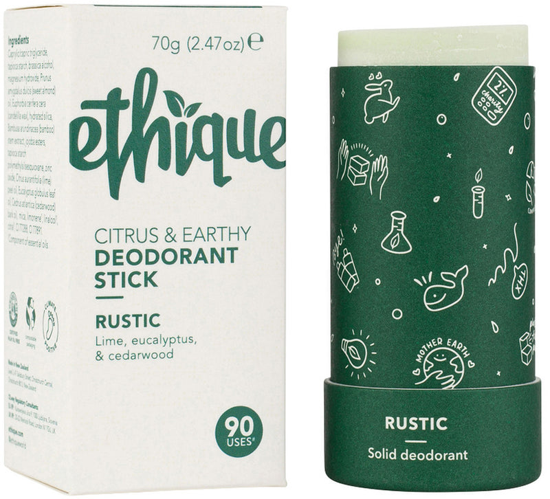 Ethique Deodorant Stick Citrus & Earthy Rustic Lime, Eucalyptus & Cedarwood 70g