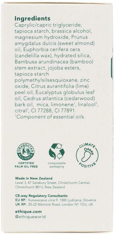 Ethique Deodorant Stick Citrus & Earthy Rustic Lime, Eucalyptus & Cedarwood 70g