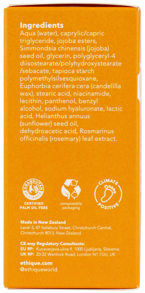 Ethique Face Moisturiser Lightweight Solid Quench (For Oily To Balanced Skin) 65g