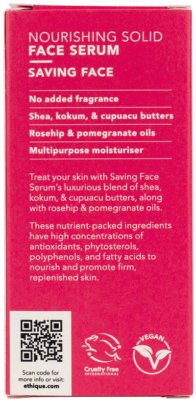 Ethique Face Serum Nourishing Solid Saving Face (For All Skin Types) 65g