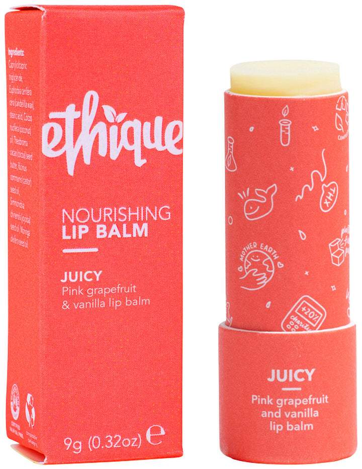 Ethique Lip Balm Nourishing Juicy Pink Grapefruit & Vanilla 9g