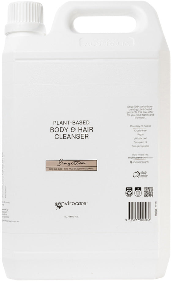 EnviroCare Plant-Based Body & Hair Cleanser Sensitive 5L