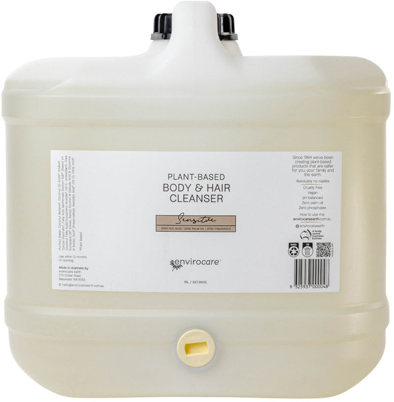 EnviroCare Plant-Based Body & Hair Cleanser Sensitive 15L