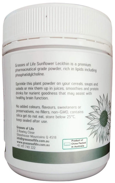 Grasses of Life Premium Pharmaceutical Grade Sunflower Lecithin 250g