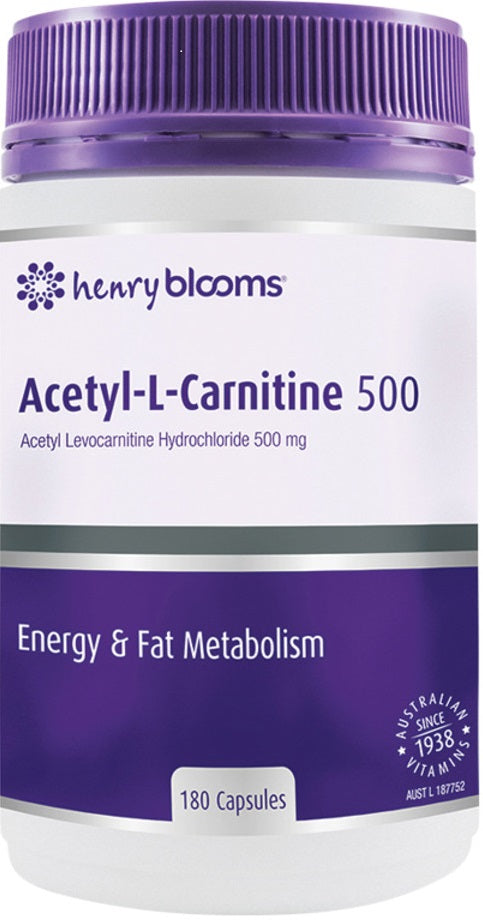 H.Blooms Acetyl L Carnitine 500 180 Capsule – Health Co