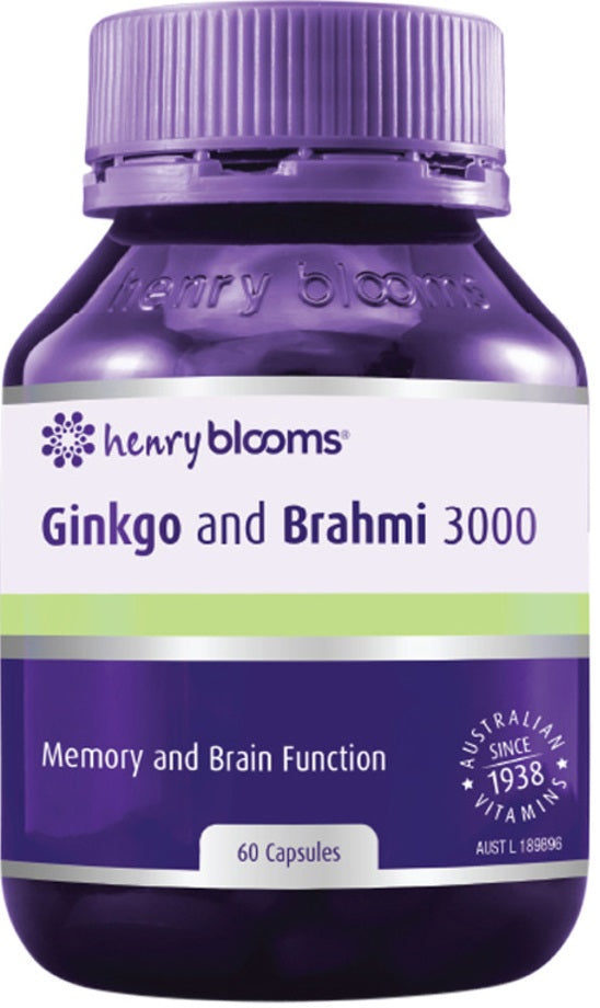 H.Blooms Ginkgo and Brahmi 3000 60 Capsule