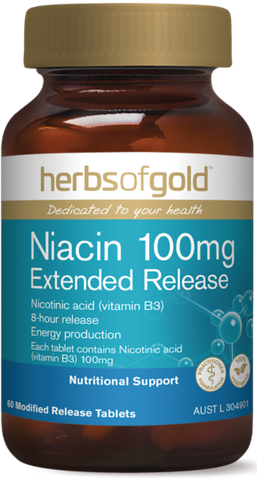 Herbs of Gold Niacin 100mg Extended Release