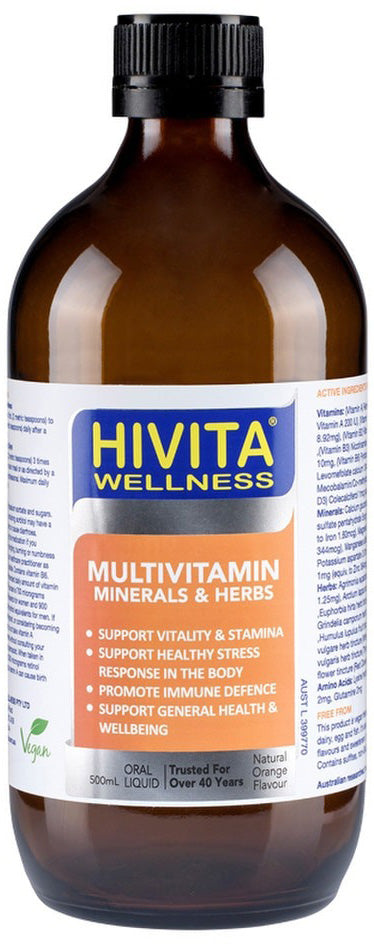 HiVita Wellness Multivitamin Minerals & Herbs Oral Liquid 500ml