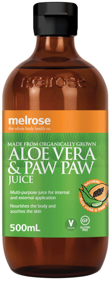 Melrose Organic Aloe Vera & Paw Paw Juice 500ml