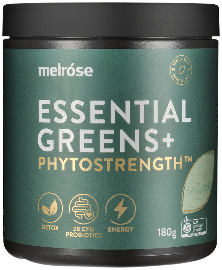 Melrose Organic Essential Greens+ Phytostrength Powder 180g