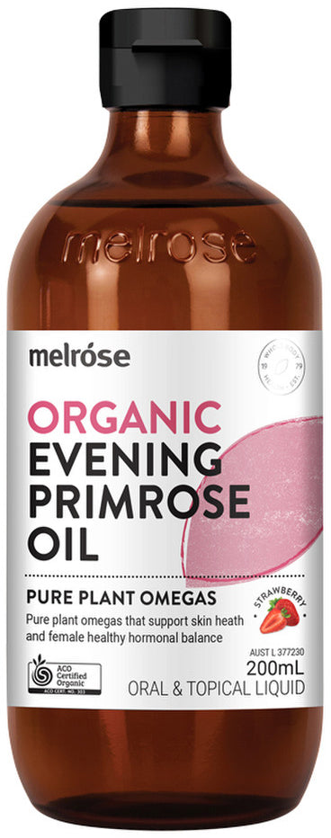 Melrose Organic Evening Primrose Oil Strawberry 200ml