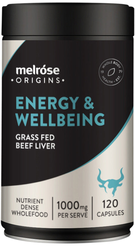 Melrose Origins Energy & Wellbeing (Grass Fed Beef Liver 1000mg) 120c