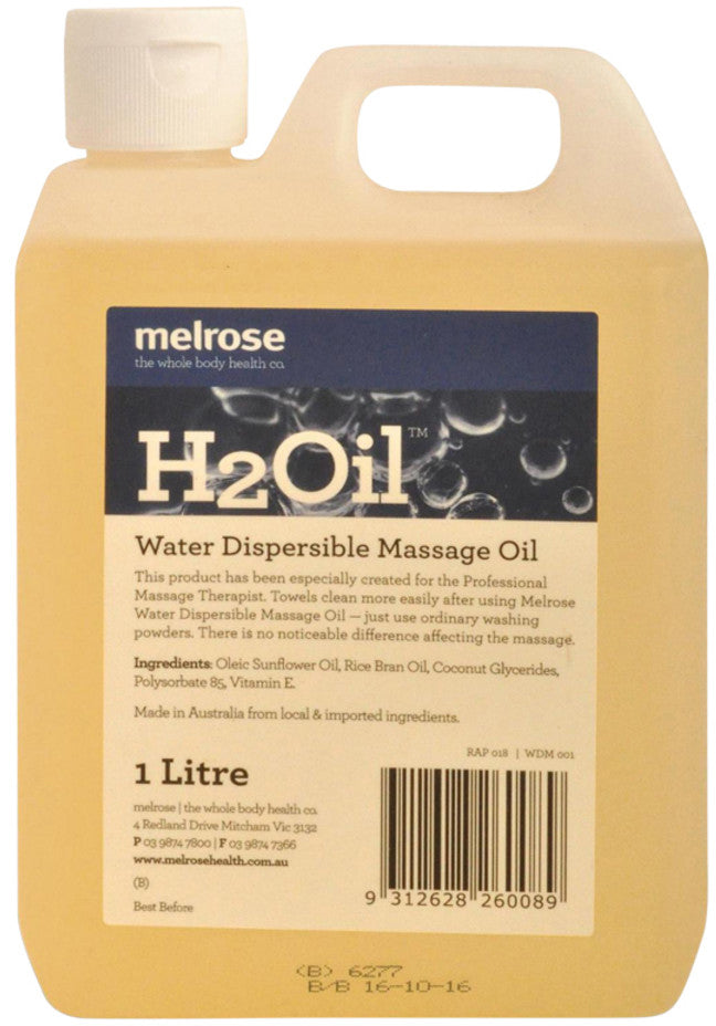 Melrose H2Oil Water Dispersible Massage Oil 1L