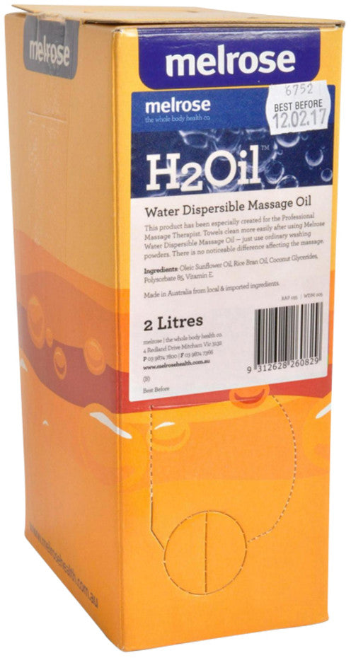 Melrose H2Oil Water Dispersible Massage Oil 2L