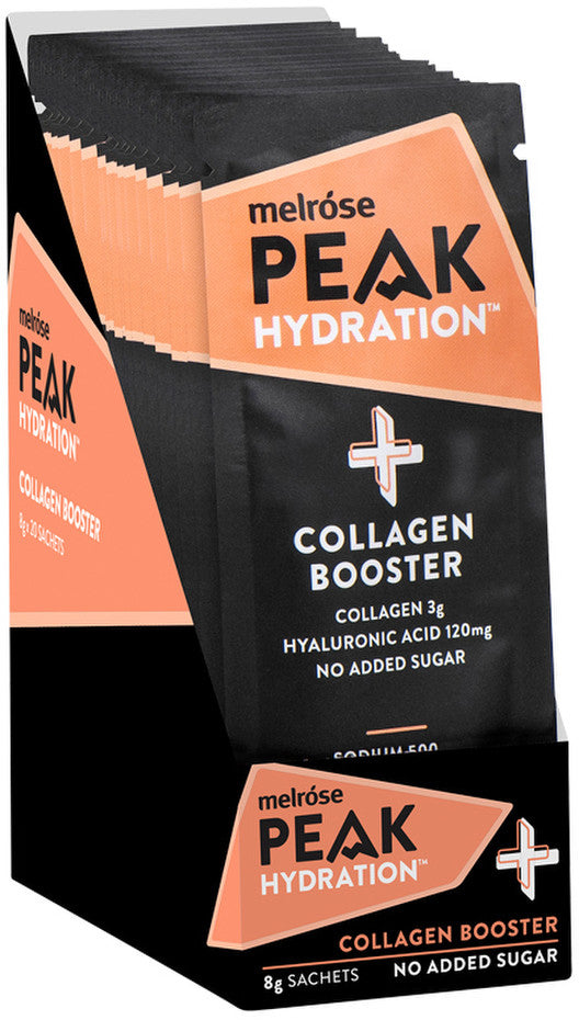 Melrose Peak Hydration + Collagen Booster Passionfruit Hibiscus Sachet 8g