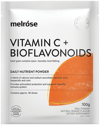 Melrose Vitamin C Plus Bioflavonoids Orange Flavoured 100g