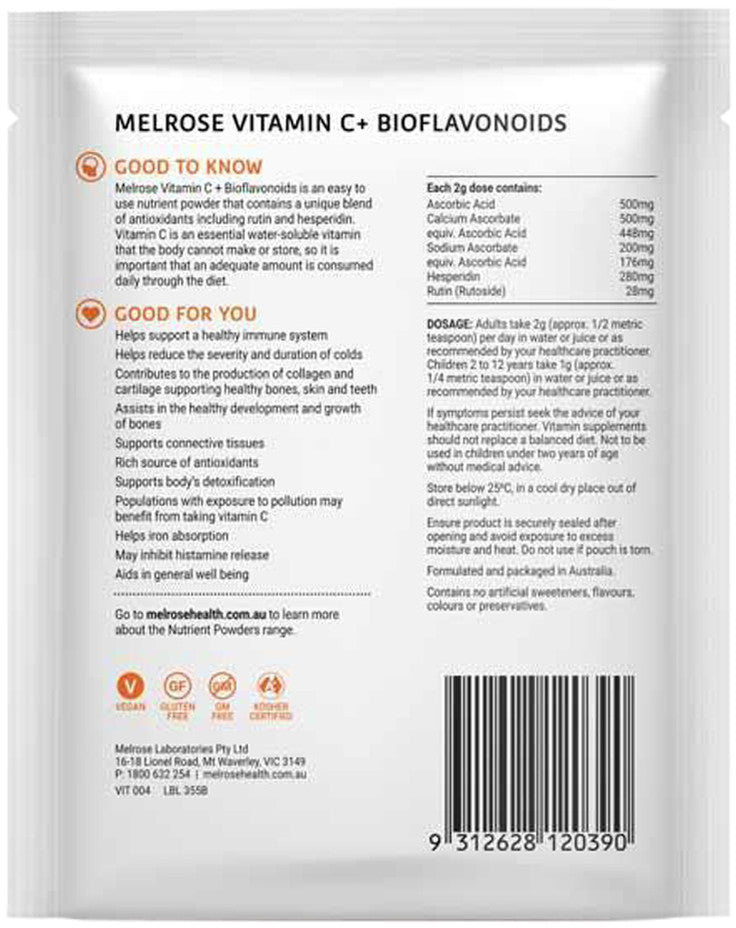 Melrose Vitamin C Plus Bioflavonoids Orange Flavoured 100g