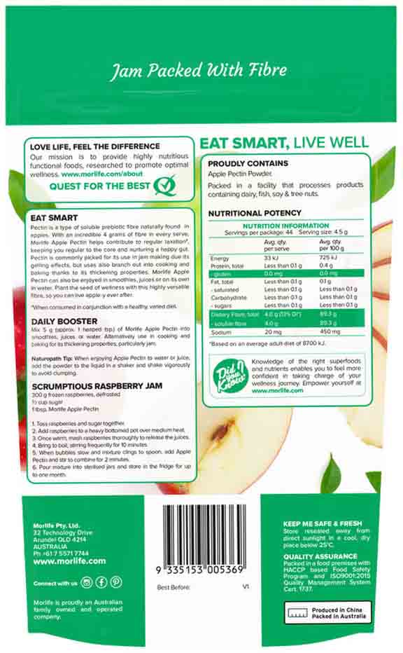 Morlife Apple Pectin 200g