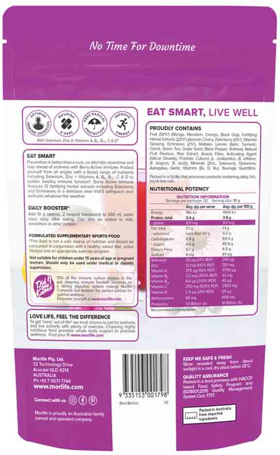 Morlife Berry Active Immune Elderberry Punch 200g