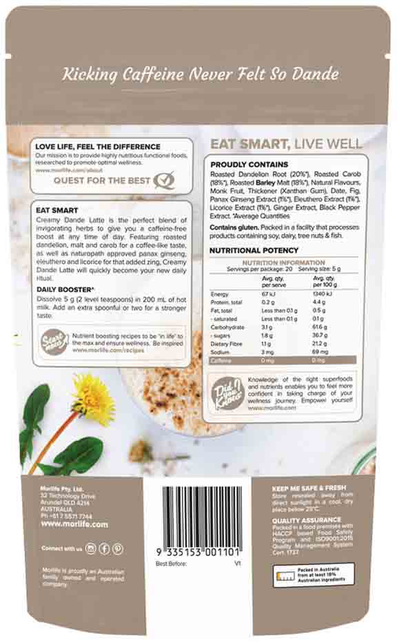 Morlife Creamy Dande Latte 100g