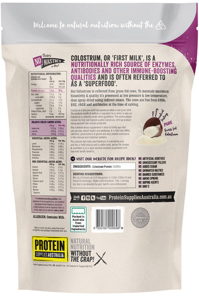 Protein Supplies Australia (Performance) Colostrum Pure 200g