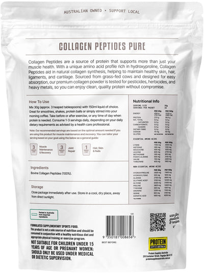 Protein Supplies Australia Collagen Peptides Pure 500g