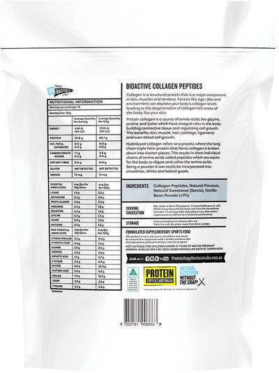 Protein Supplies Australia Collagen Peptides Vanilla 500g