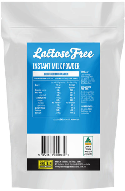 Protein Supplies Australia Lactose Free Instant Milk Powder Pure 1kg