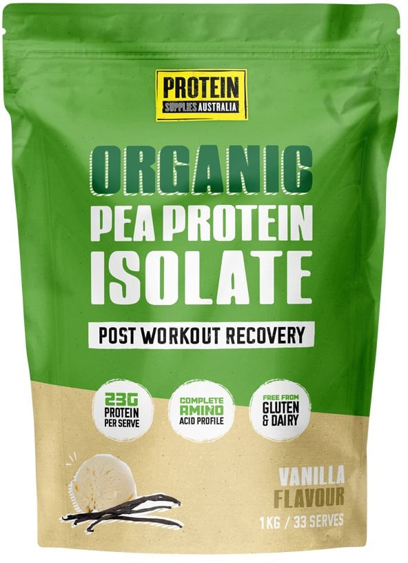 Protein Supplies Australia Protein Pea Pro (Raw Organic Pea Protein) Vanilla Bean 1kg