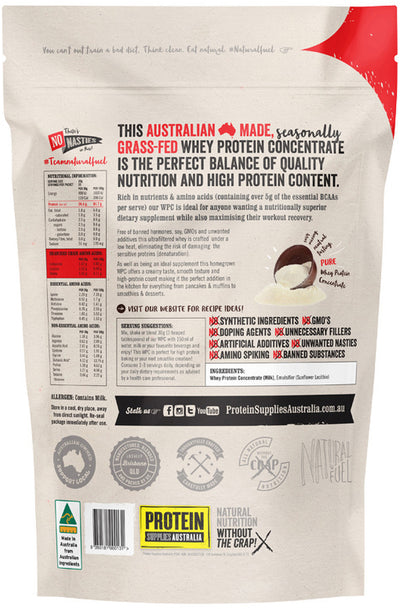 Protein Supplies Australia Protein WPC (Australian Grass Fed Whey) Pure 1kg