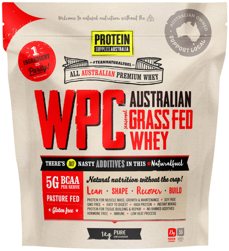Protein Supplies Australia Protein WPC (Australian Grass Fed Whey) Pure 1kg