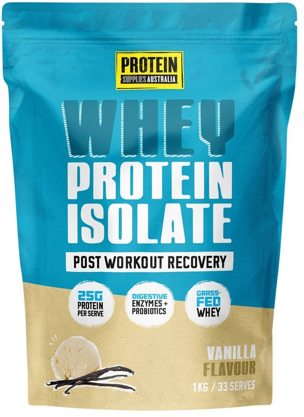 Protein Supplies Australia Protein WPI (Fast Release High Protein) Vanilla Bean 1kg