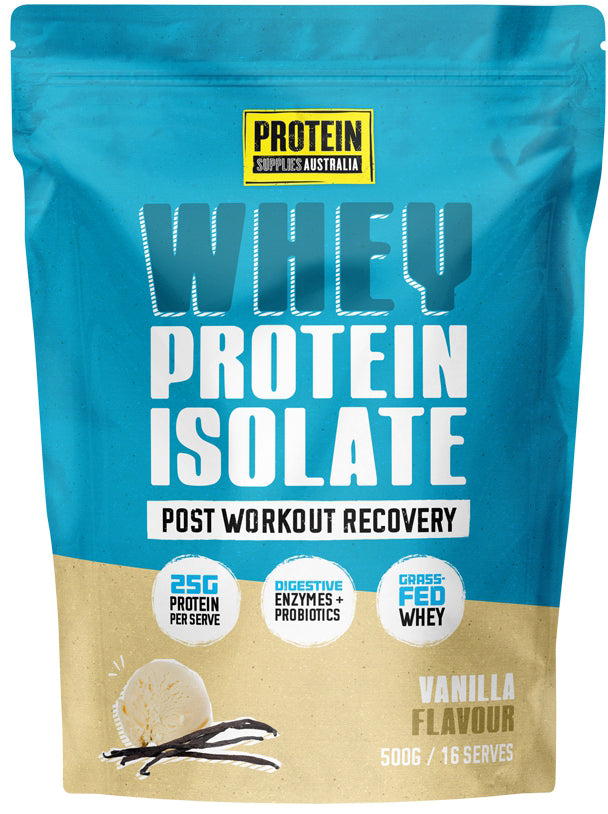 Protein Supplies Australia Protein WPI (Fast Release High Protein) Vanilla Bean 500g