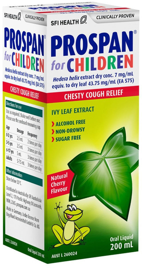 SFI Health Prospan For Children Chesty Cough Relief Cherry Flavour Oral Liquid 200ml