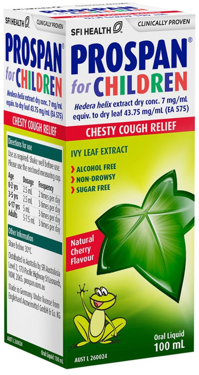 SFI Health Prospan For Children Chesty Cough Relief Cherry Flavour Oral Liquid 100ml