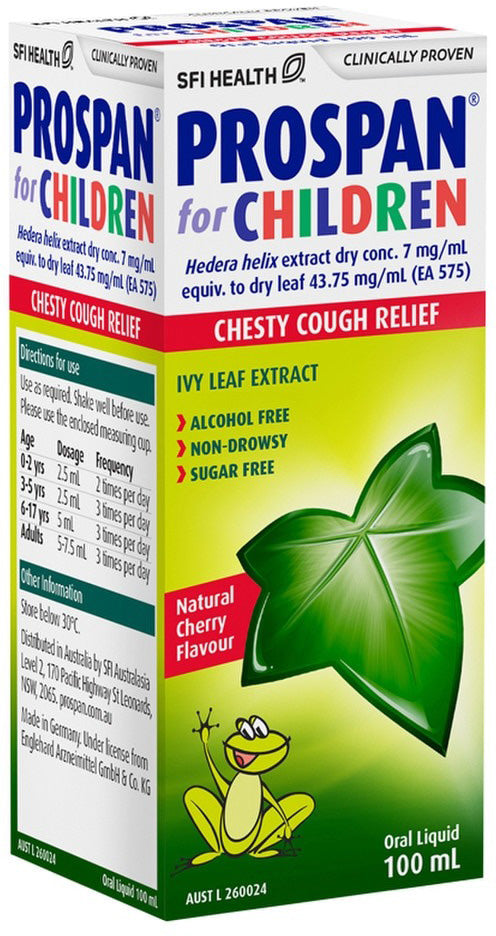 SFI Health Prospan For Children Chesty Cough Relief Cherry Flavour Oral Liquid 100ml