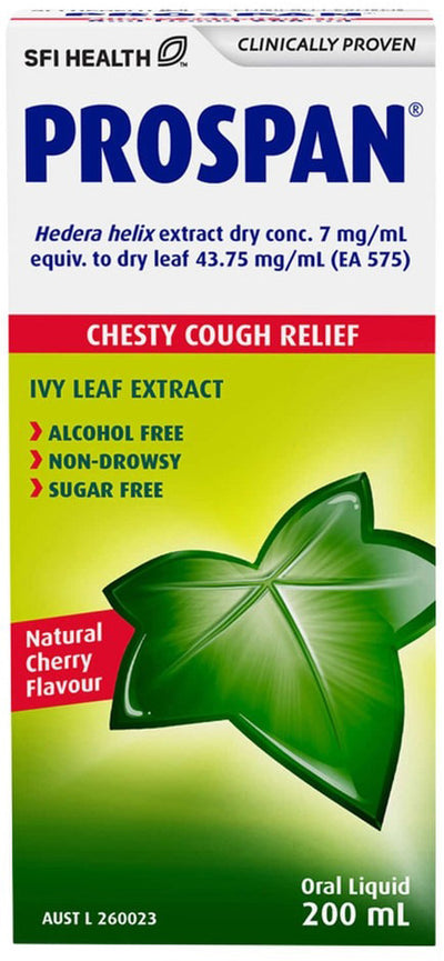 SFI Health Prospan Chesty Cough Relief Cherry Flavour Oral Liquid 200ml