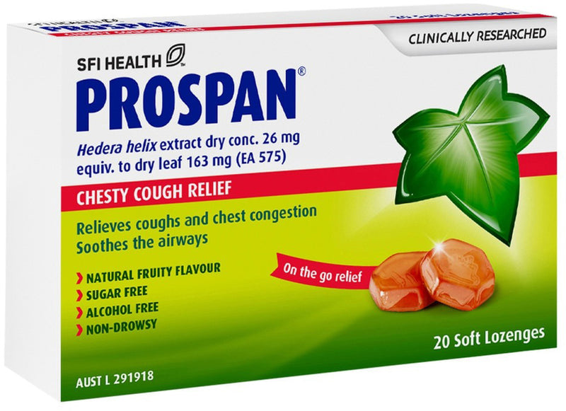 SFI Health Prospan Chesty Cough Relief Soft Lozenges x 20 Pack