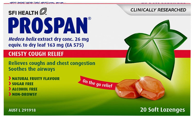SFI Health Prospan Chesty Cough Relief Soft Lozenges x 20 Pack