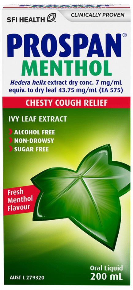 SFI Health Prospan Menthol Chesty Cough Relief Oral Liquid 200ml
