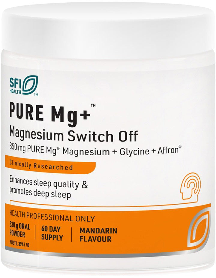 SFI Health PURE Mg+ Magnesium Switch Off Mandarin Oral Powder 330g