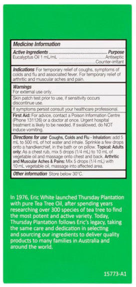 Thursday Plantation Eucalyptus Oil 100% Pure 200ml