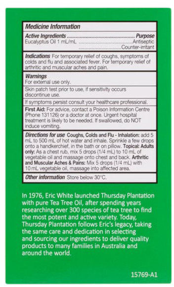 Thursday Plantation Eucalyptus Oil 100% Pure 50ml