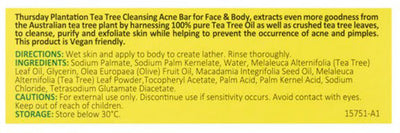 Thursday Plantation Tea Tree Cleansing Acne Bar For Face & Body 95g