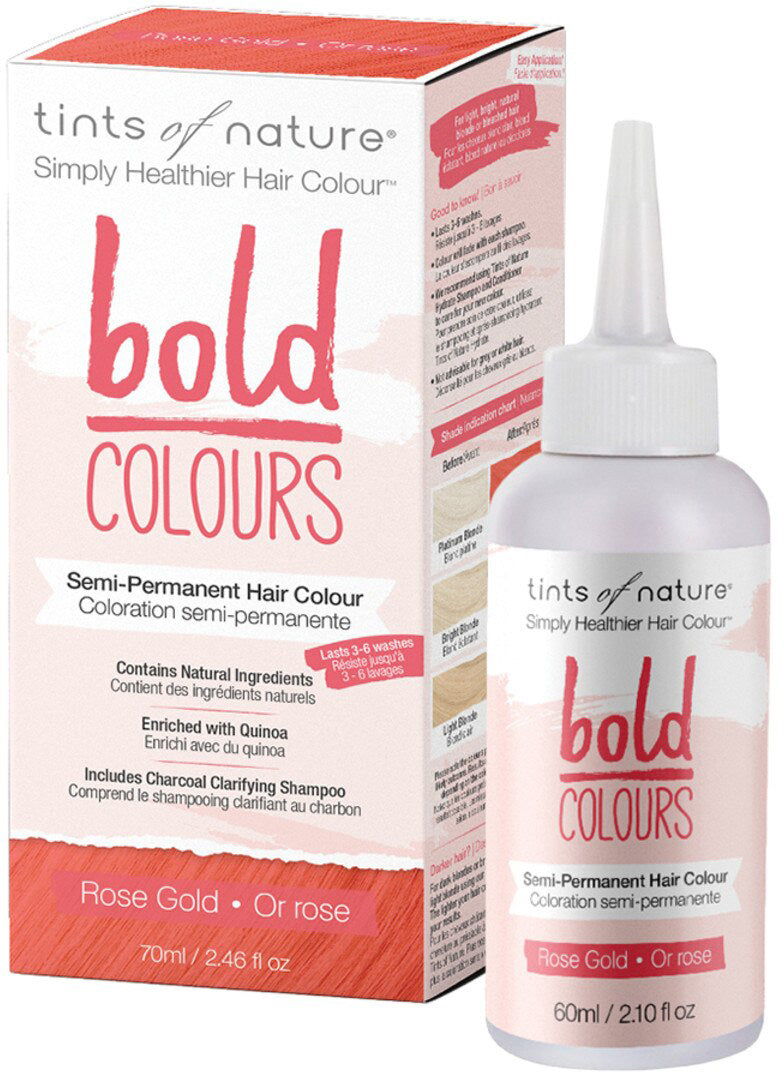 Tints of Nature Bold Colours (Semi-Permanent Hair Colour) Rose Gold 70ml