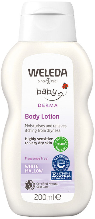 Weleda Baby Derma Body Lotion White Mallow (Fragrance Free) 200ml